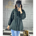 مانتو مدل پاییز پارچه چهارخونه موهر کد 422-پالیز مانتو (4)