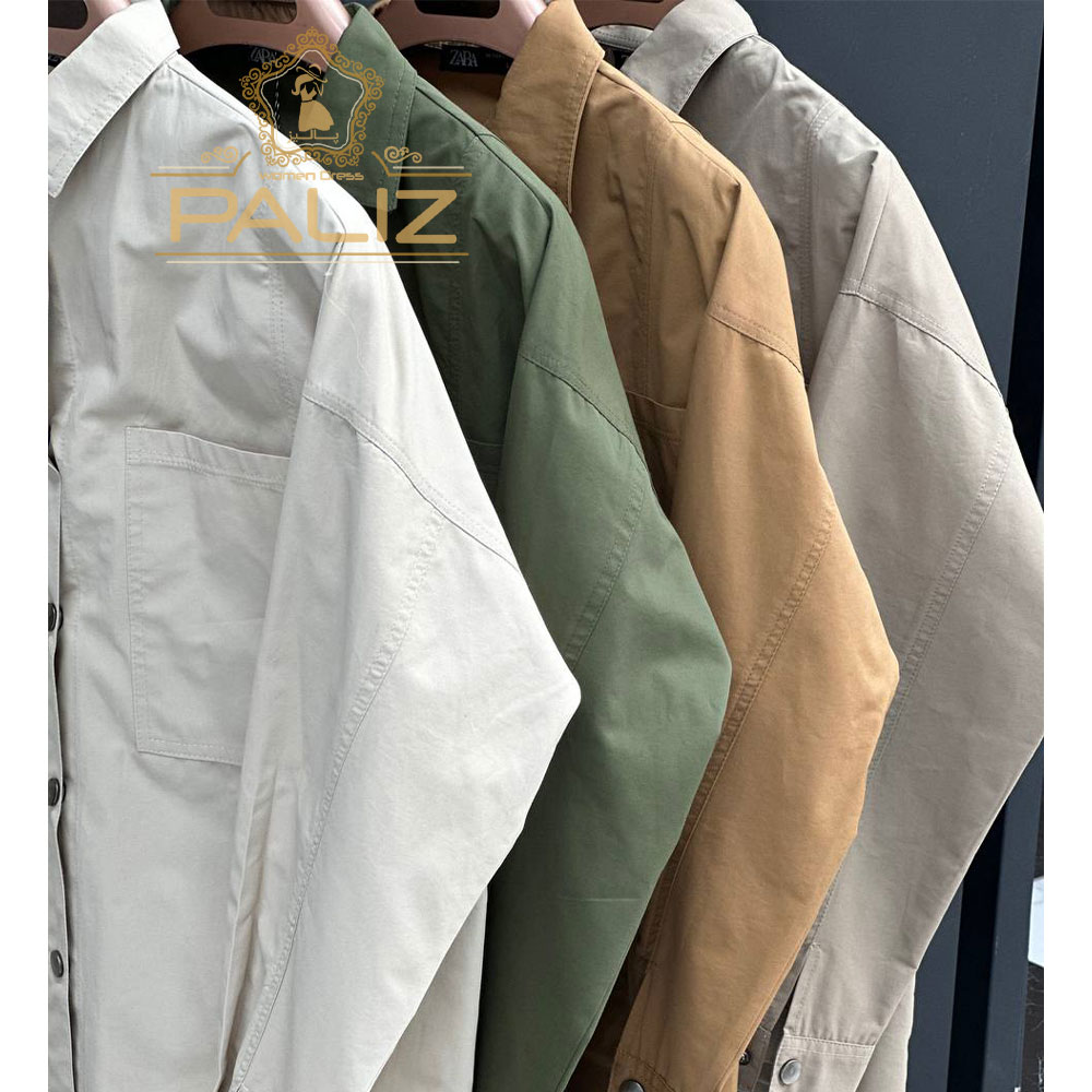 رنگبندی مانتو شنل کتان زارا (2)