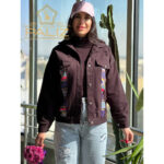 مانتو آوازه ترکیبی چهارخونه پشمی کد 446