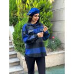 مانتو پروانه چهارخونه پشمی کد 126 (1)