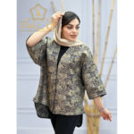 مانتو عمده ملکه لنین ژاکارد طرحدار کد 518-پالیز مانتو (3)