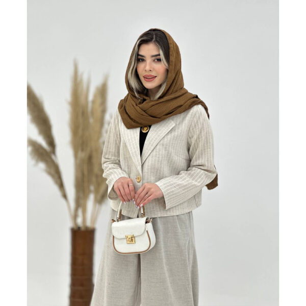 مانتو هلن لنین نچرال ژاکارد کد 2040