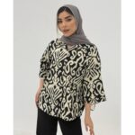 شومیز صبا ینزی چاپی مشکی کد 2112