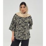 شومیز صبا ینزی چاپی مشکی کد 2112