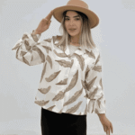 شومیز ینزی برگی کد 100205