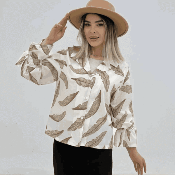 شومیز ینزی برگی کد 100205