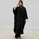 شومیز شانتون آبشاری مشکی کد 300305