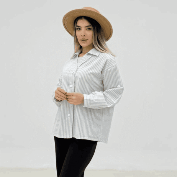 شومیز طناز لنین راه راه کد 2179