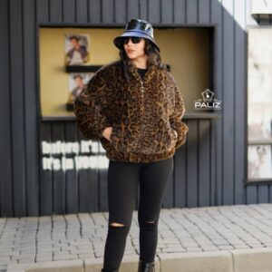 کت آپادانا خز پلنگی آستردار کد 0093