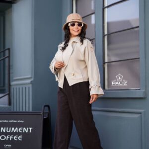 ترنچ کت سما سانتانا کجراه آستردار کد 0101