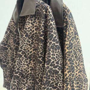 بامبر مروارید روناک پلنگی آستردار کد 0109