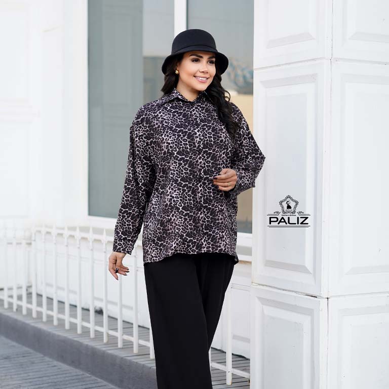 شومیز دینا بوگاتی پلنگی کد 0156