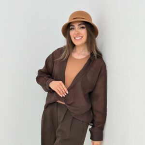 شومیز گندم شیشه ای کد 0270