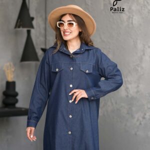 مانتو لیلی جین کاغذی کد 0202