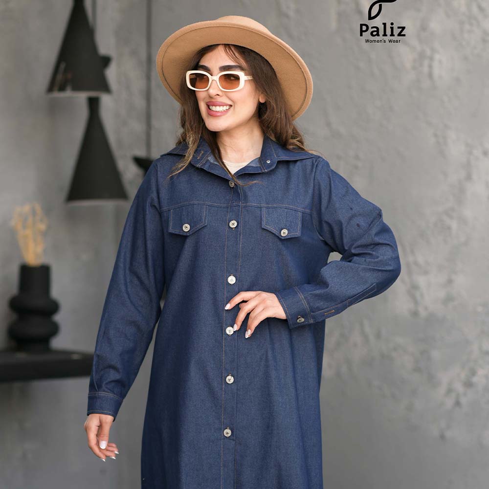مانتو لیلی جین کاغذی کد 0202