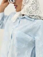 شومیز آنیتا لینن راه راه کد 0272