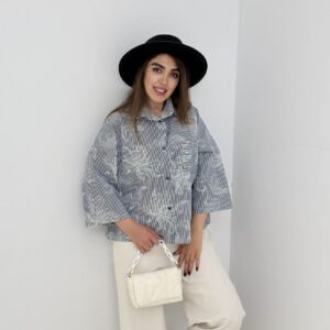 شومیز آنیتا لینن راه راه کد 0272