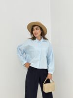 شومیز تینا جنس پارچه لنین - کد0233