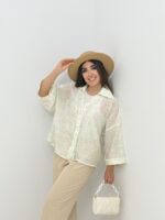 شومیز مدل فریال شیشه ای گلدار کد 0282 - Image 2