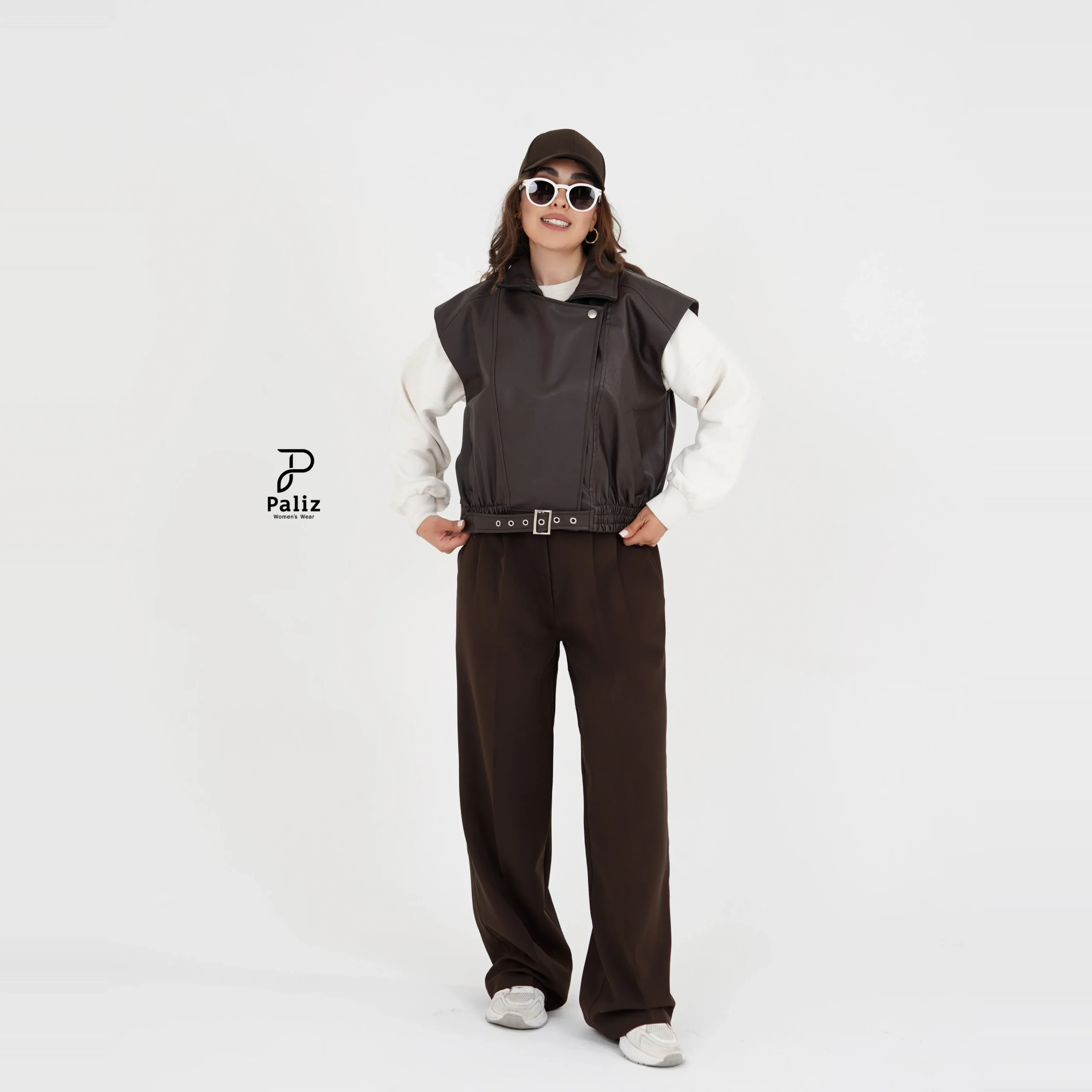 9018_1 وست چرم زنانه مدل ندا- کد 9018